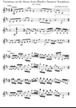 Variations on the theme from Haydn's 'Surprise' Symphony for Solo Violin