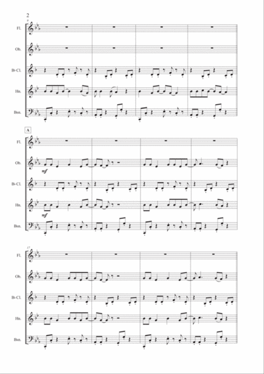 Sweet Dreams (Are Made Of This) Woodwind Quintet scores gallery preview page 3