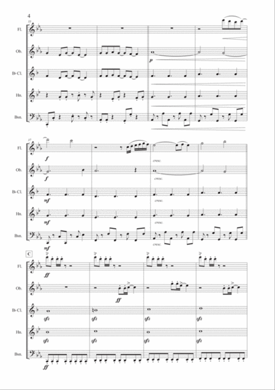 Sweet Dreams (Are Made Of This) Woodwind Quintet scores gallery preview page 5