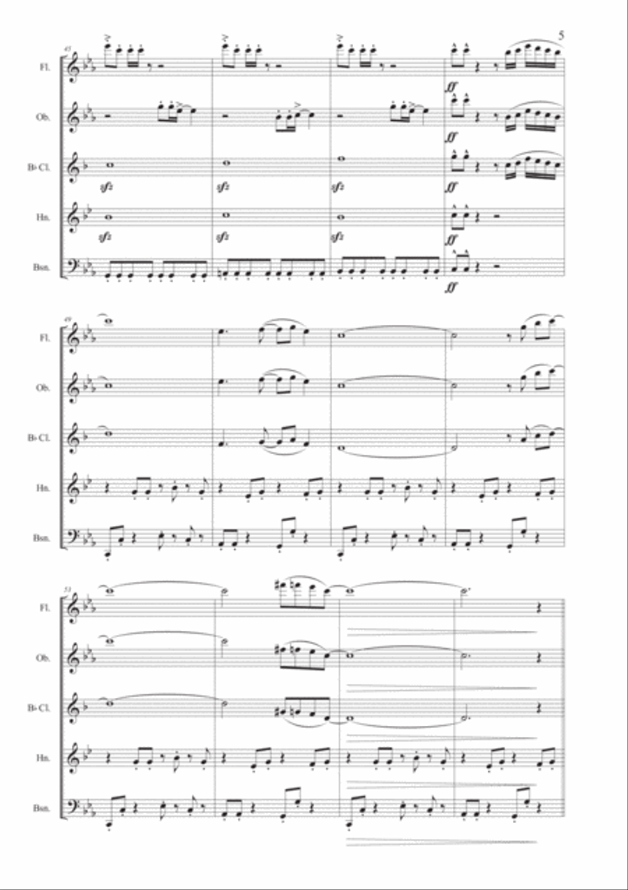 Sweet Dreams (Are Made Of This) Woodwind Quintet scores gallery preview page 6