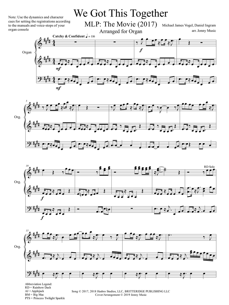 We Got This Together Organ Solo scores gallery preview page 2