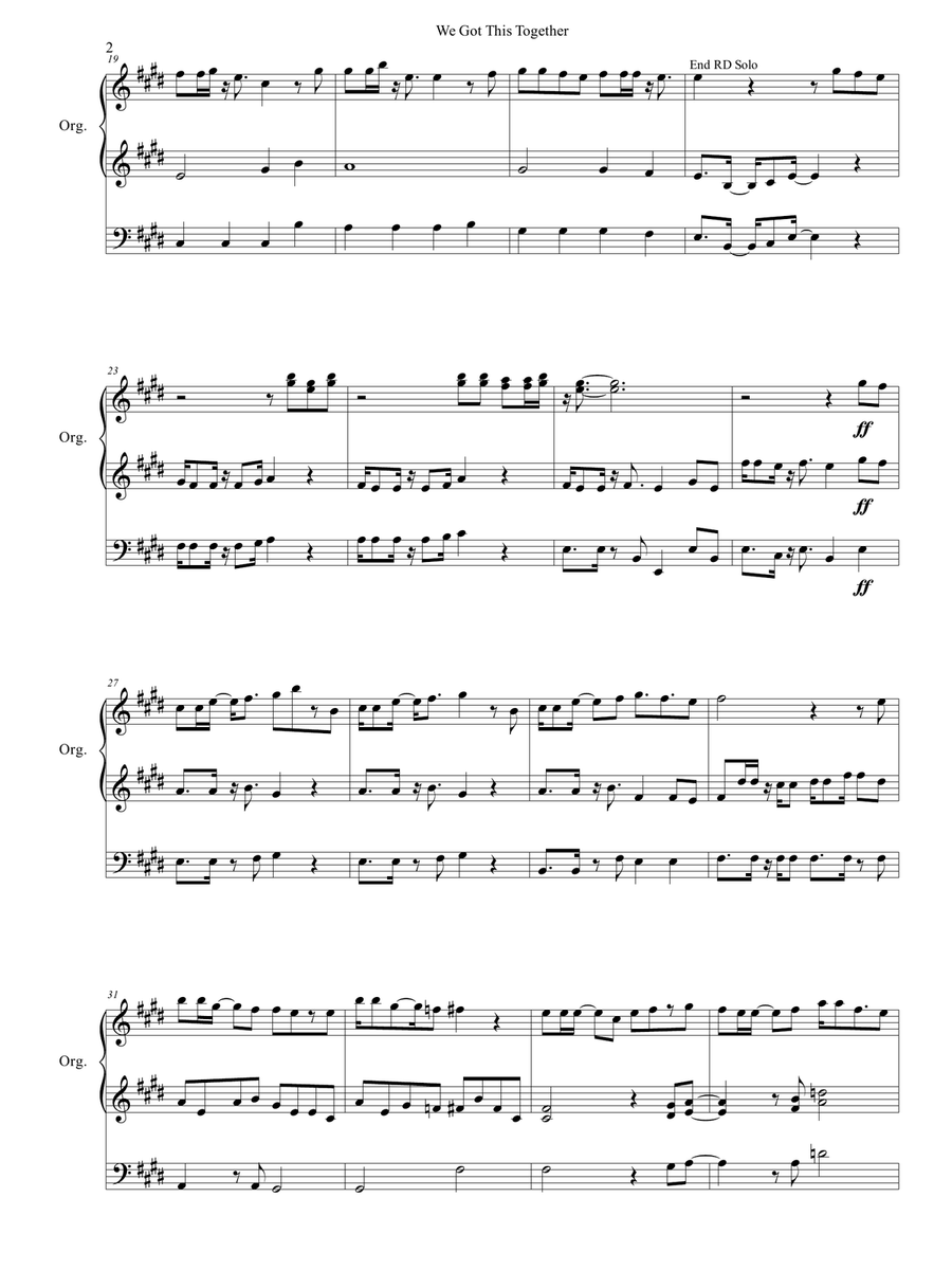 We Got This Together Organ Solo scores gallery preview page 3