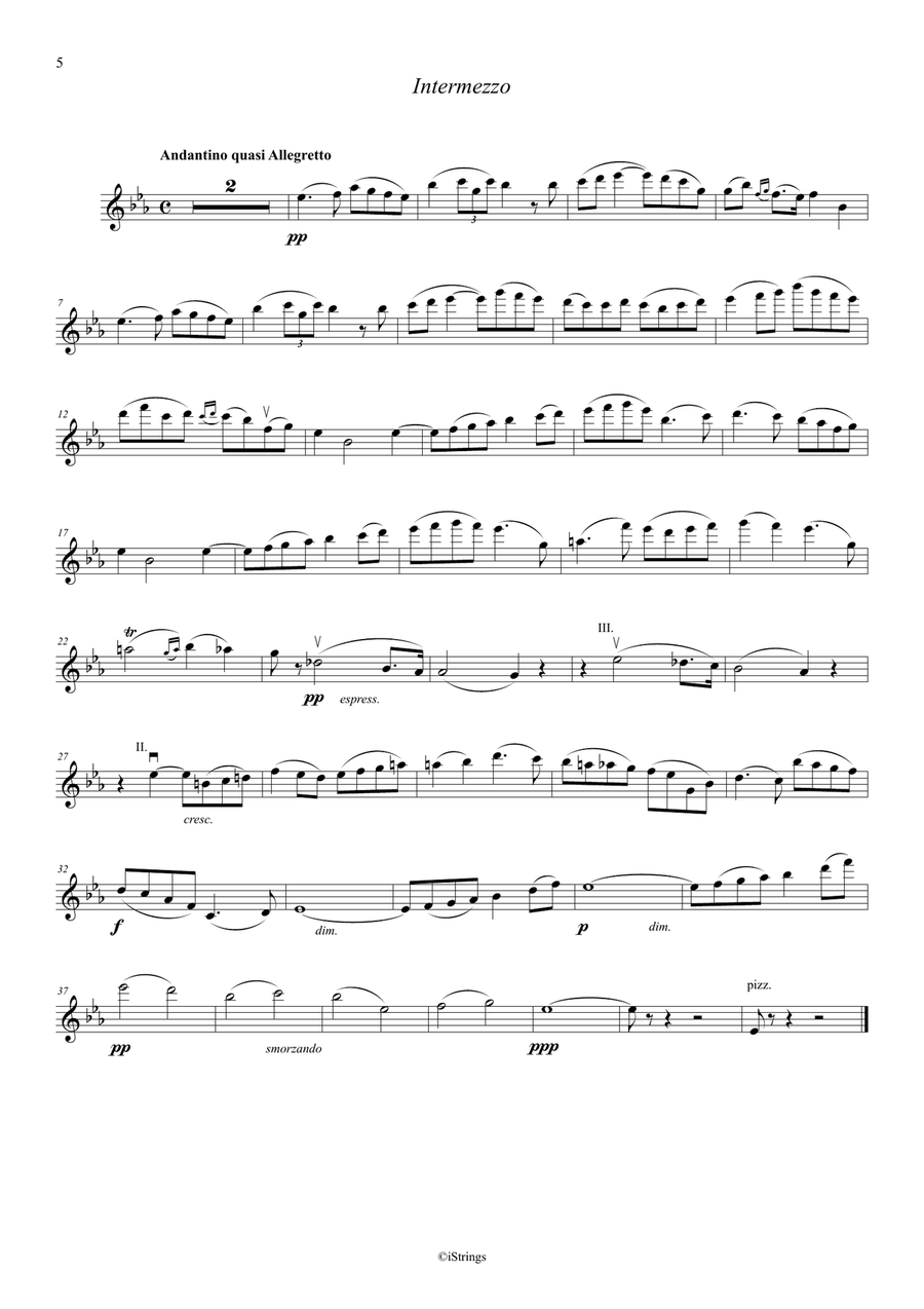 Carmen - five movements from the Suites 1&2 - for violin & harp String Duet scores gallery preview page 6