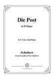 Schubert-Die Post,from 'Winterreise',Op.89(D.911) No.13,in D Major,for Voice&Piano mini preview