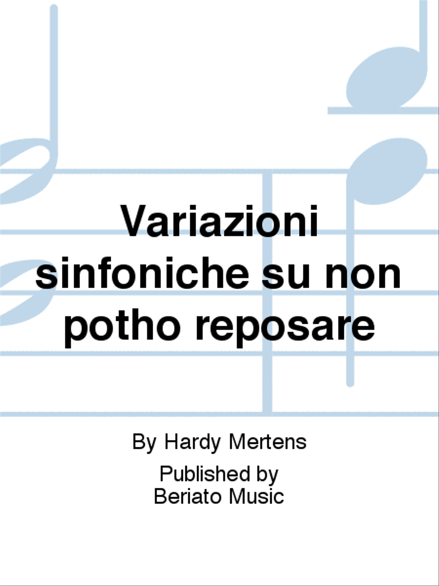Variazioni sinfoniche su non potho reposare Concert Band scores gallery preview page 1