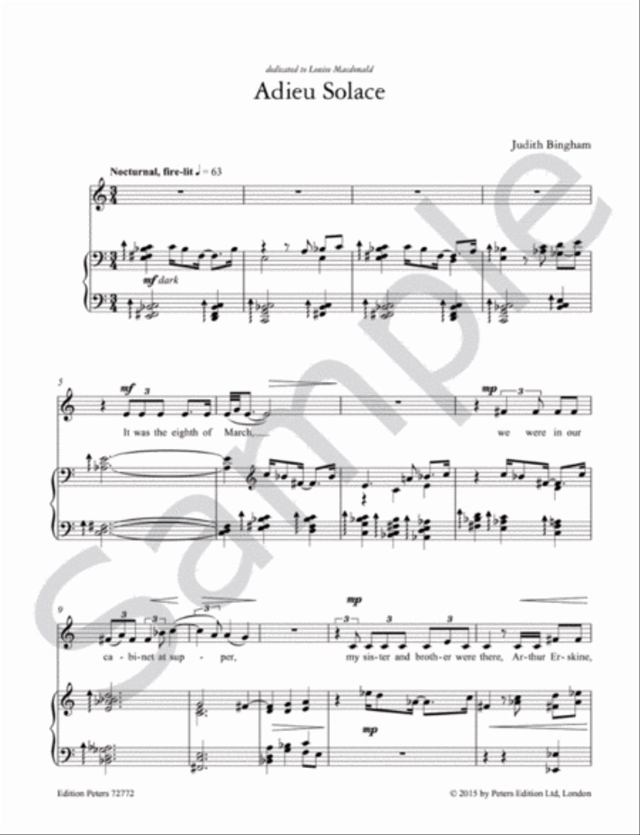 Adieu Solace Mezzo-Soprano Voice scores gallery preview page 2