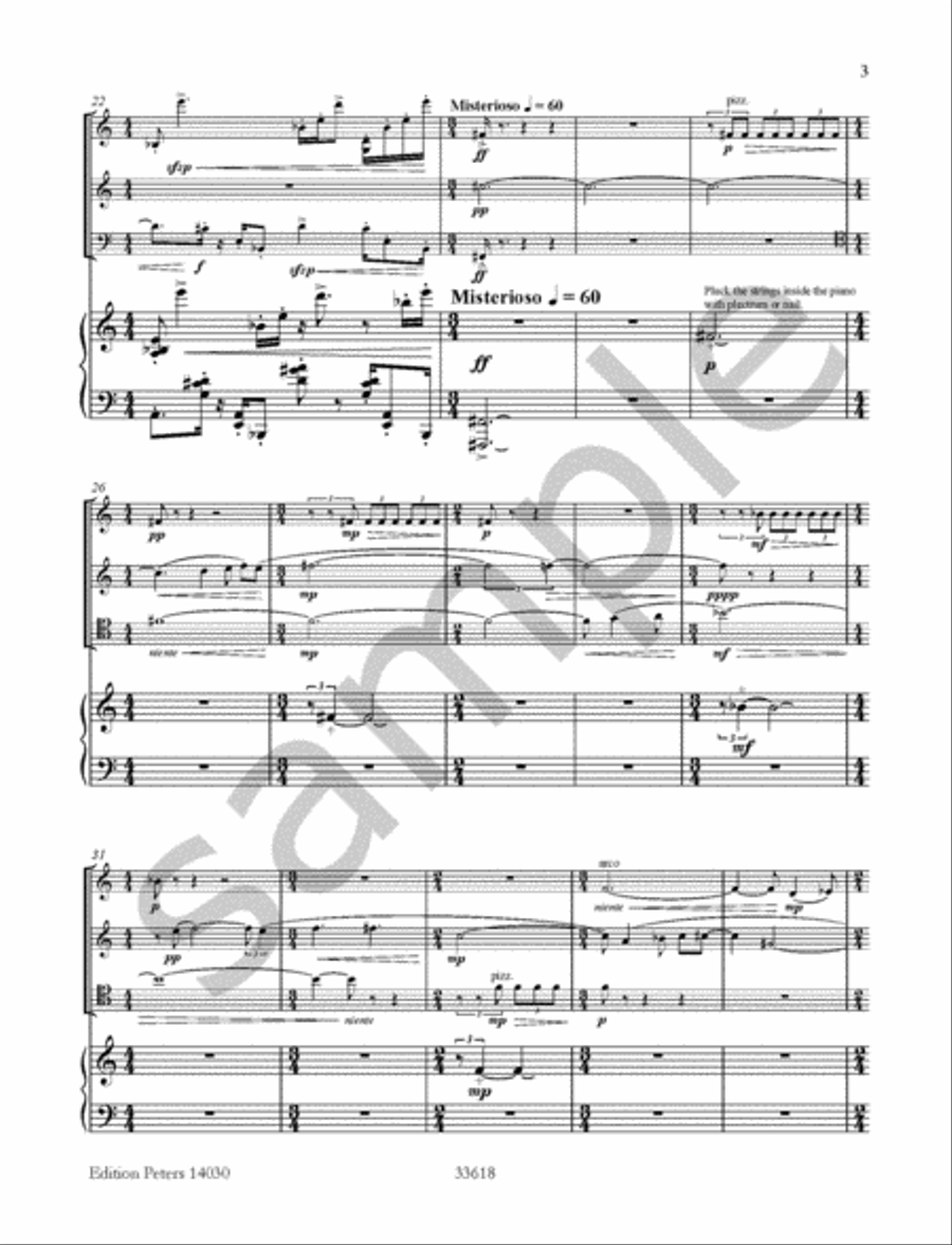 Transient Light for Horn, Violin, Cello, and Piano Horn scores gallery preview page 3