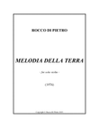 Melodia della terra (Melody of the Earth)