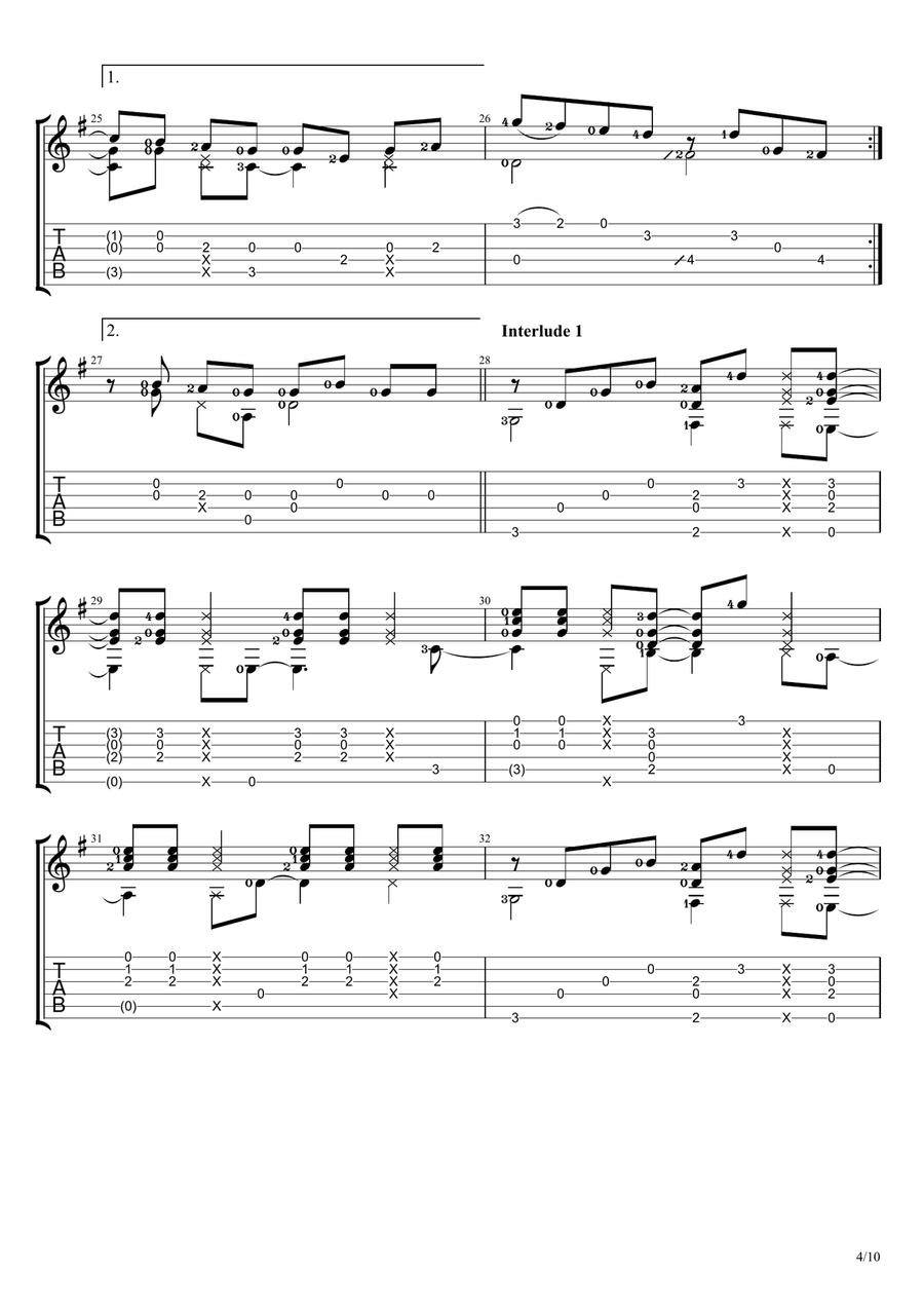 Karena Kutahu Engkau Begitu (kkeb) Guitar Ensemble scores gallery preview page 4