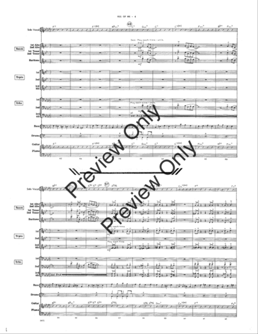 All Of Me All Of Me Big Band scores gallery preview page 6