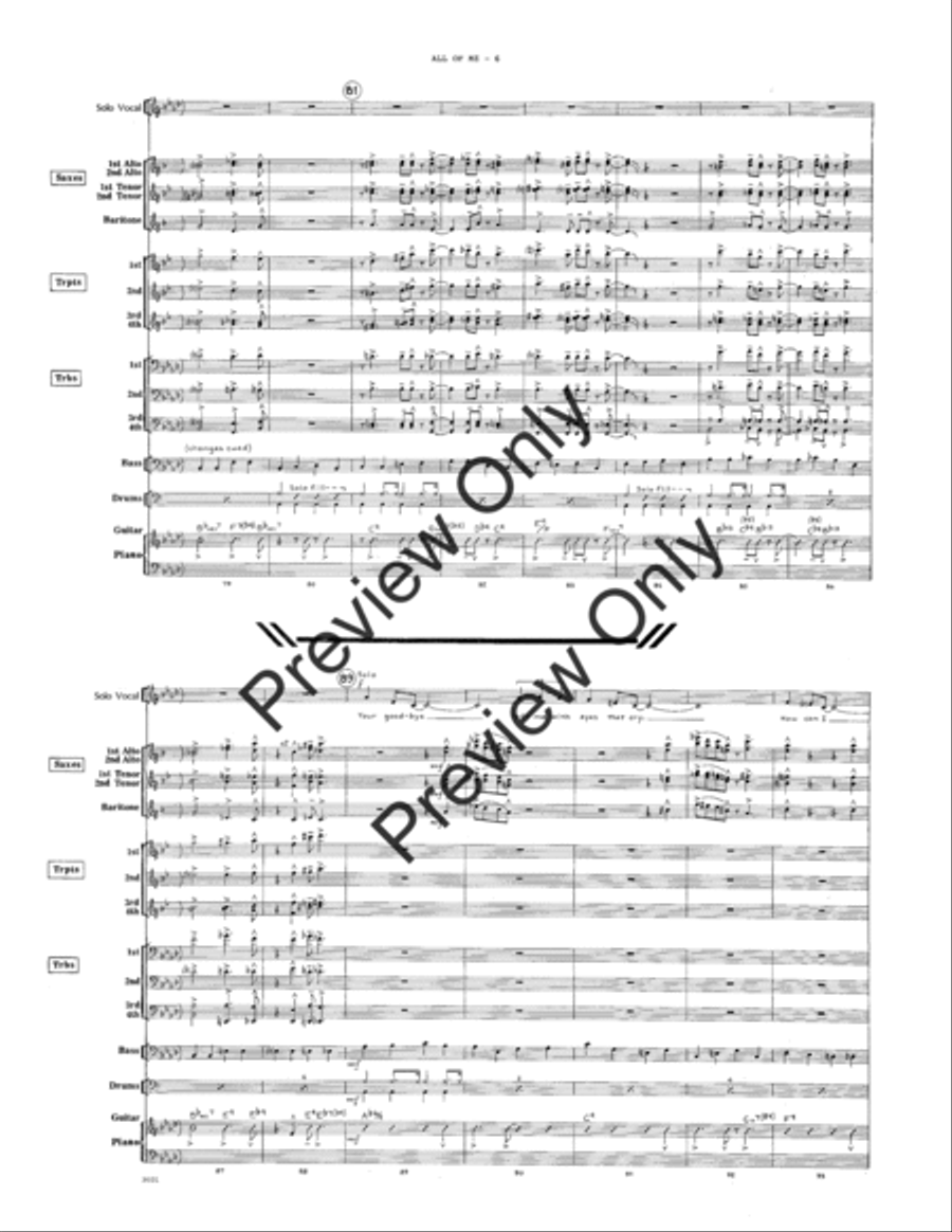All Of Me All Of Me Big Band scores gallery preview page 8