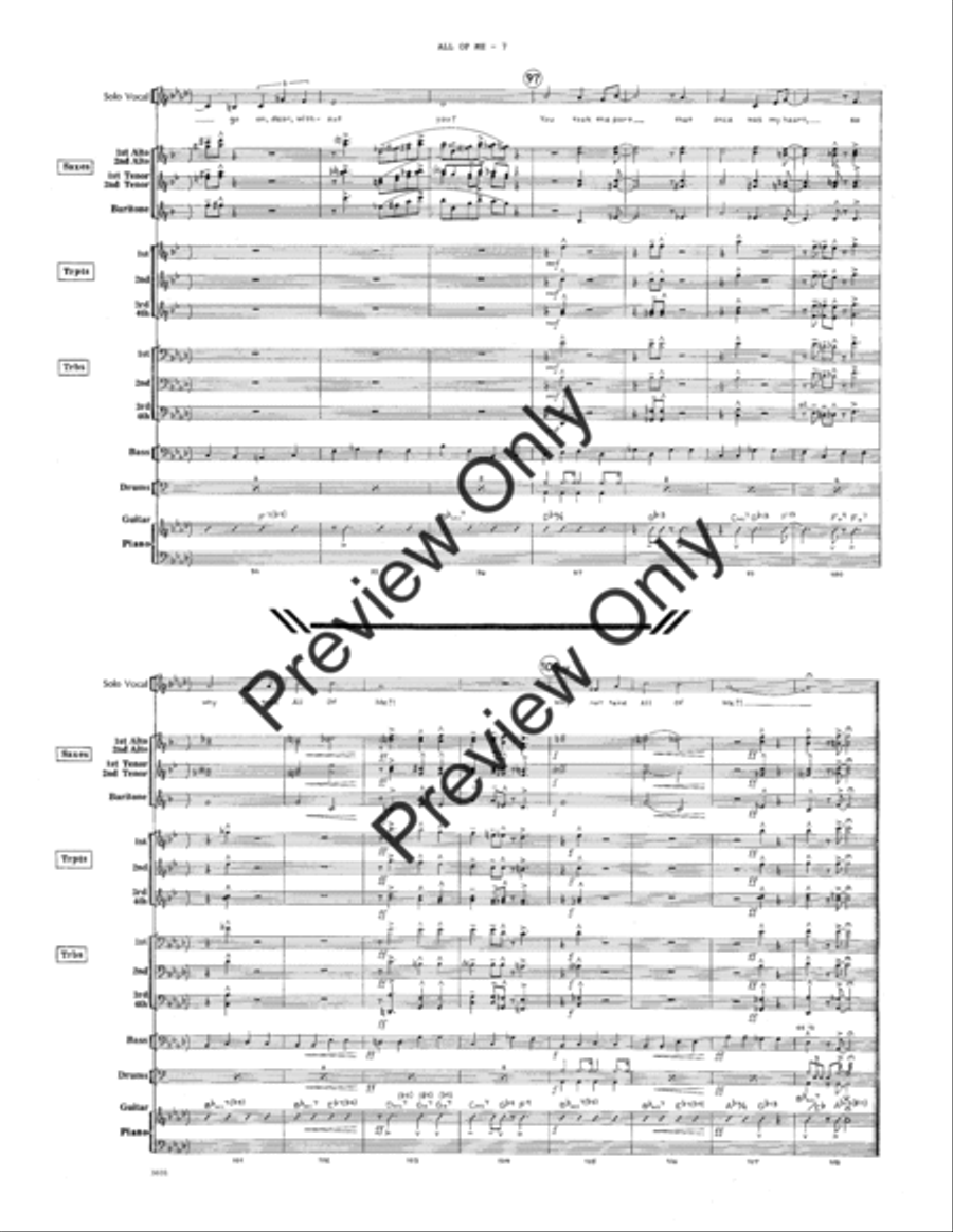 All Of Me All Of Me Big Band scores gallery preview page 9