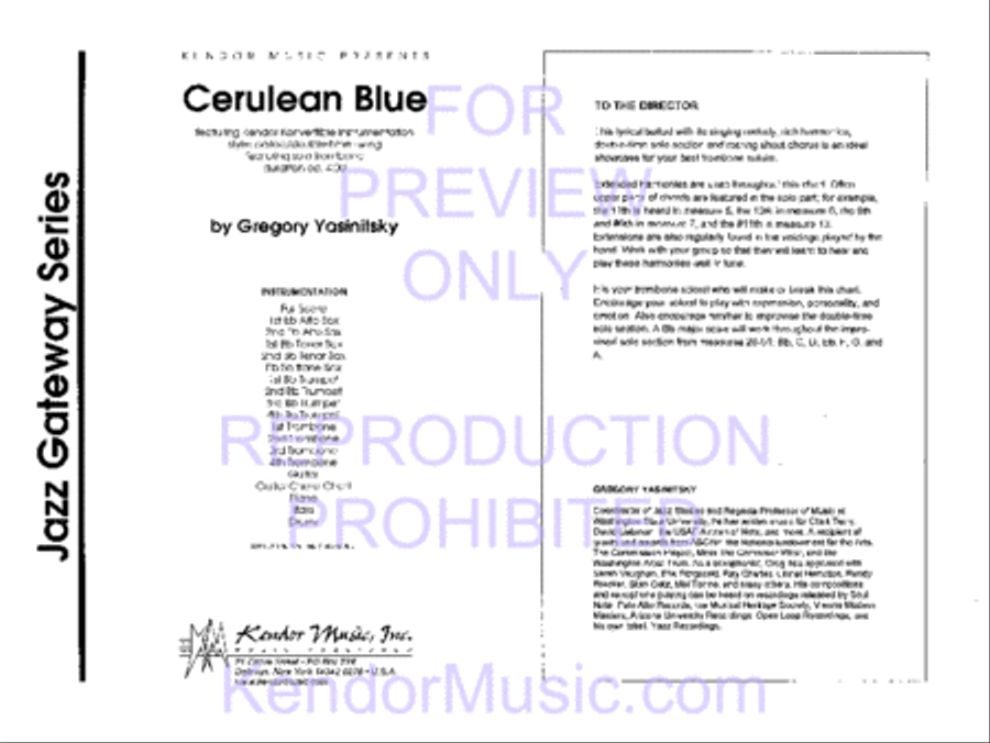 Cerulean Blue Jazz Ensemble scores gallery preview page 2