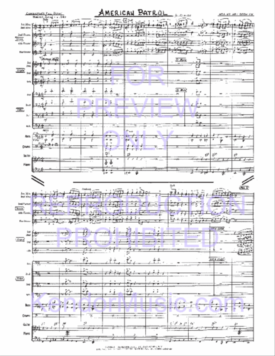 American Patrol Jazz Ensemble scores gallery preview page 2