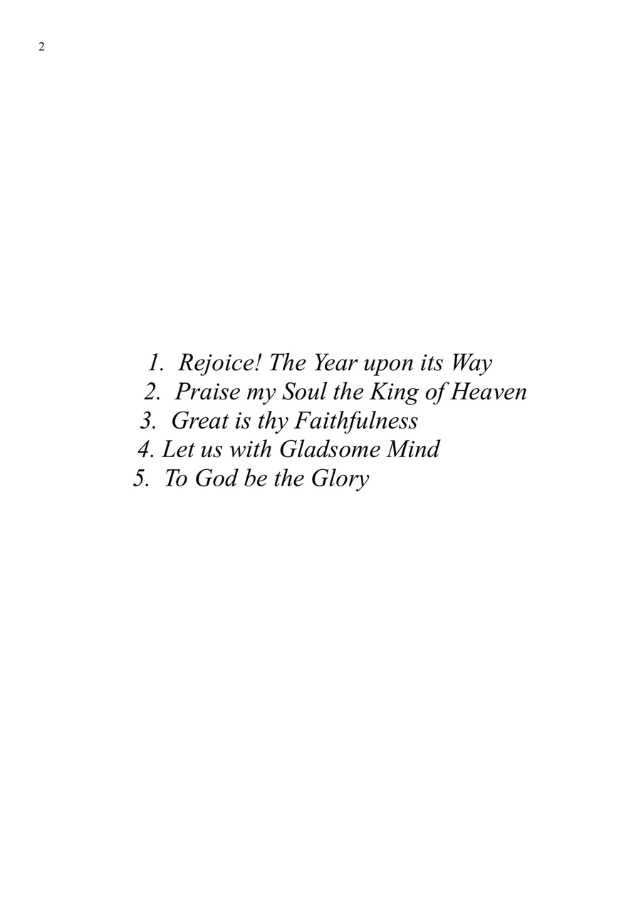 Five Hymns for Pentecost with piano accompaniment Piano Quintet scores gallery preview page 2