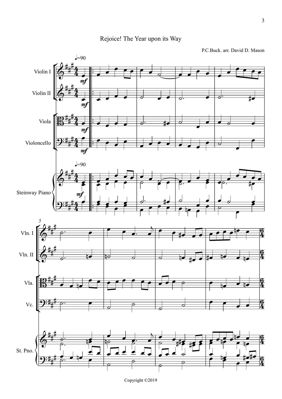 Five Hymns for Pentecost with piano accompaniment Piano Quintet scores gallery preview page 3