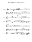 Remembrance, the solitary soldier for Brass Quintet