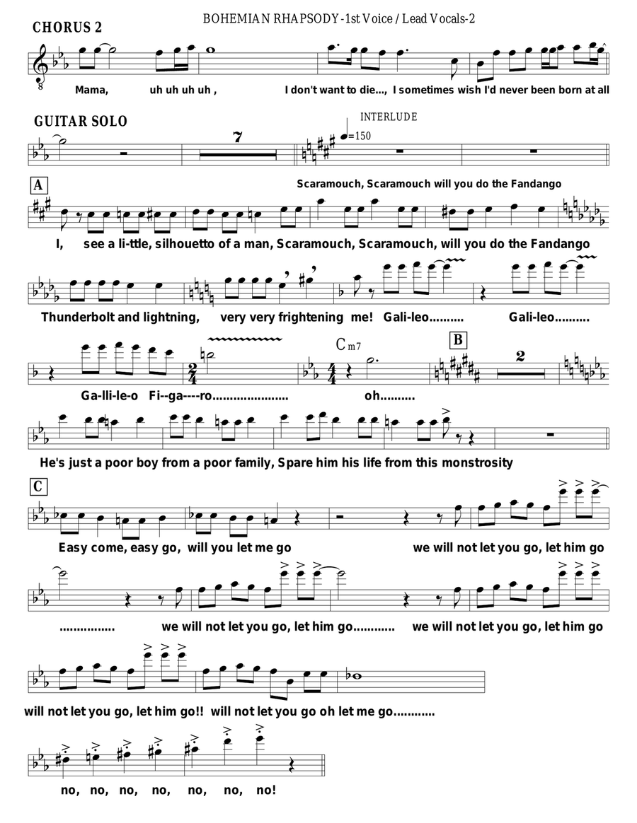 Bohemian Rhapsody Bohemian Rhapsody Small Ensemble scores gallery preview page 2