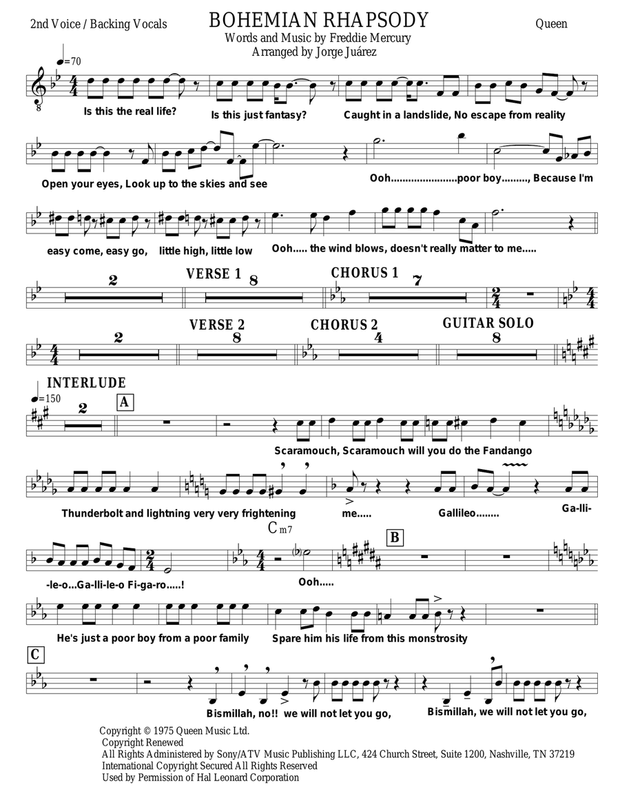 Bohemian Rhapsody Bohemian Rhapsody Small Ensemble scores gallery preview page 4