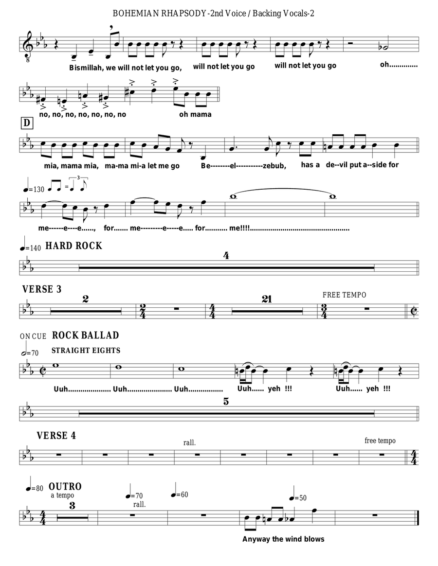Bohemian Rhapsody Bohemian Rhapsody Small Ensemble scores gallery preview page 5