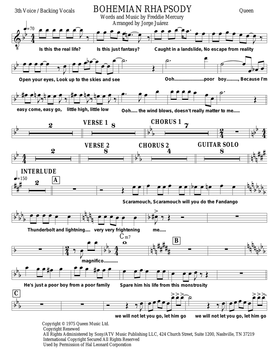 Bohemian Rhapsody Bohemian Rhapsody Small Ensemble scores gallery preview page 6