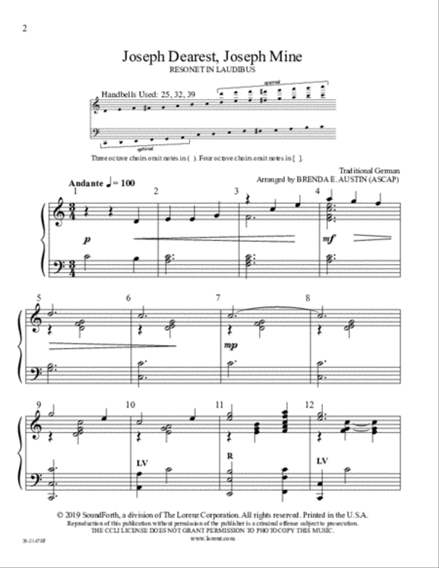 Joseph Dearest, Joseph Mine 5-Octaves scores gallery preview page 2