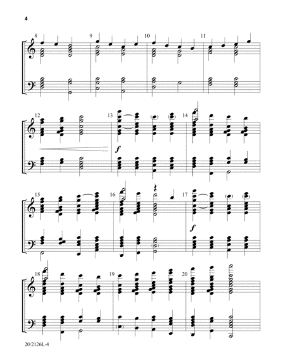 Come Into God's Courts with Praise 5-Octaves scores gallery preview page 3