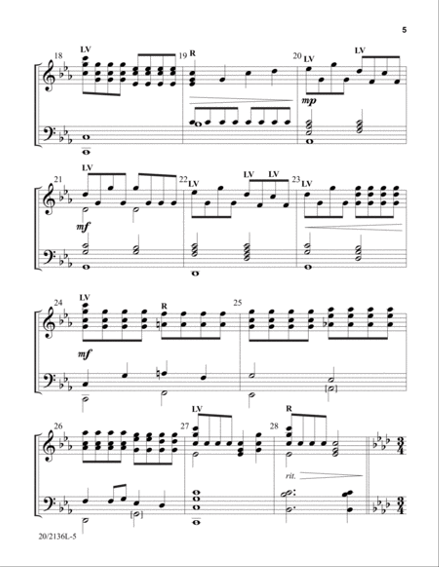 Hark! The Angels Sing - Handbell Part 5-Octaves scores gallery preview page 4