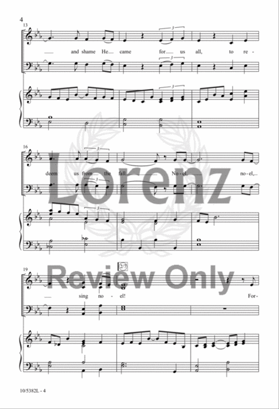 Noel! Christ the Lord Is Born 4-Part scores gallery preview page 3