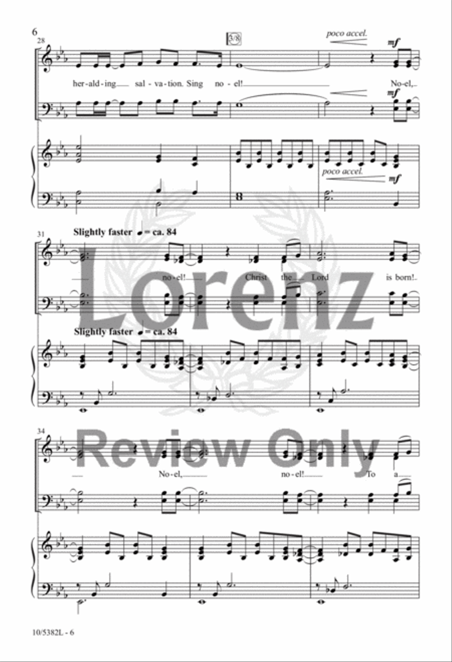Noel! Christ the Lord Is Born 4-Part scores gallery preview page 5