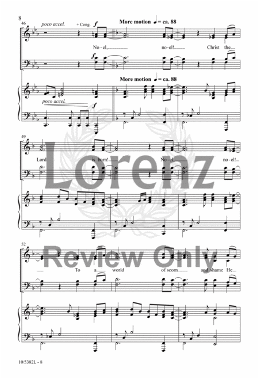 Noel! Christ the Lord Is Born 4-Part scores gallery preview page 6
