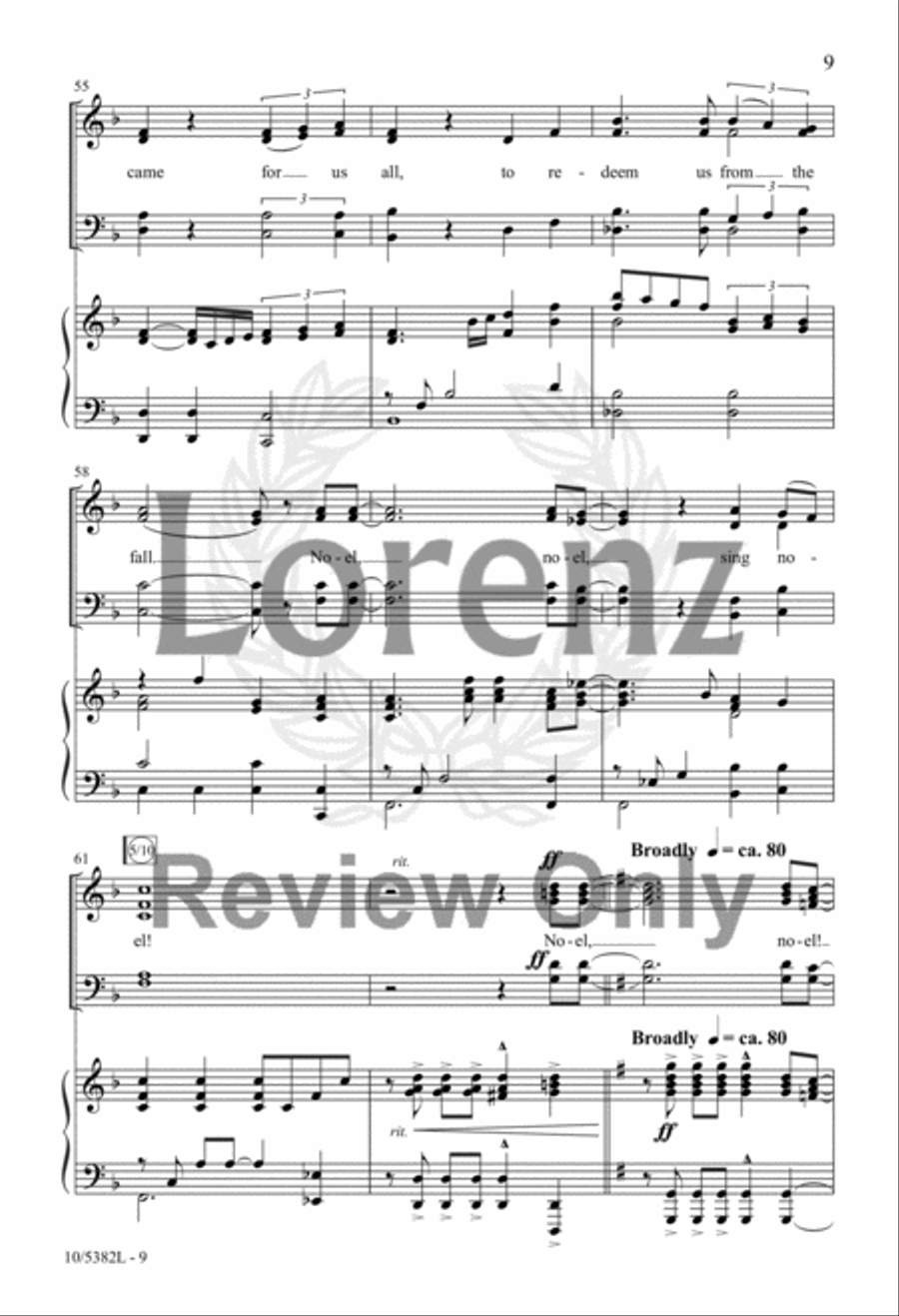 Noel! Christ the Lord Is Born 4-Part scores gallery preview page 7