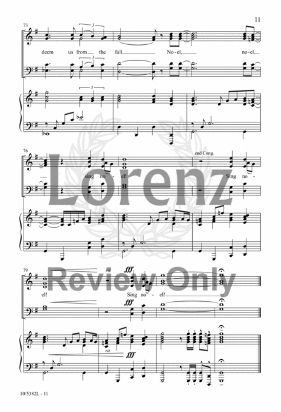 Noel! Christ the Lord Is Born 4-Part scores gallery preview page 9