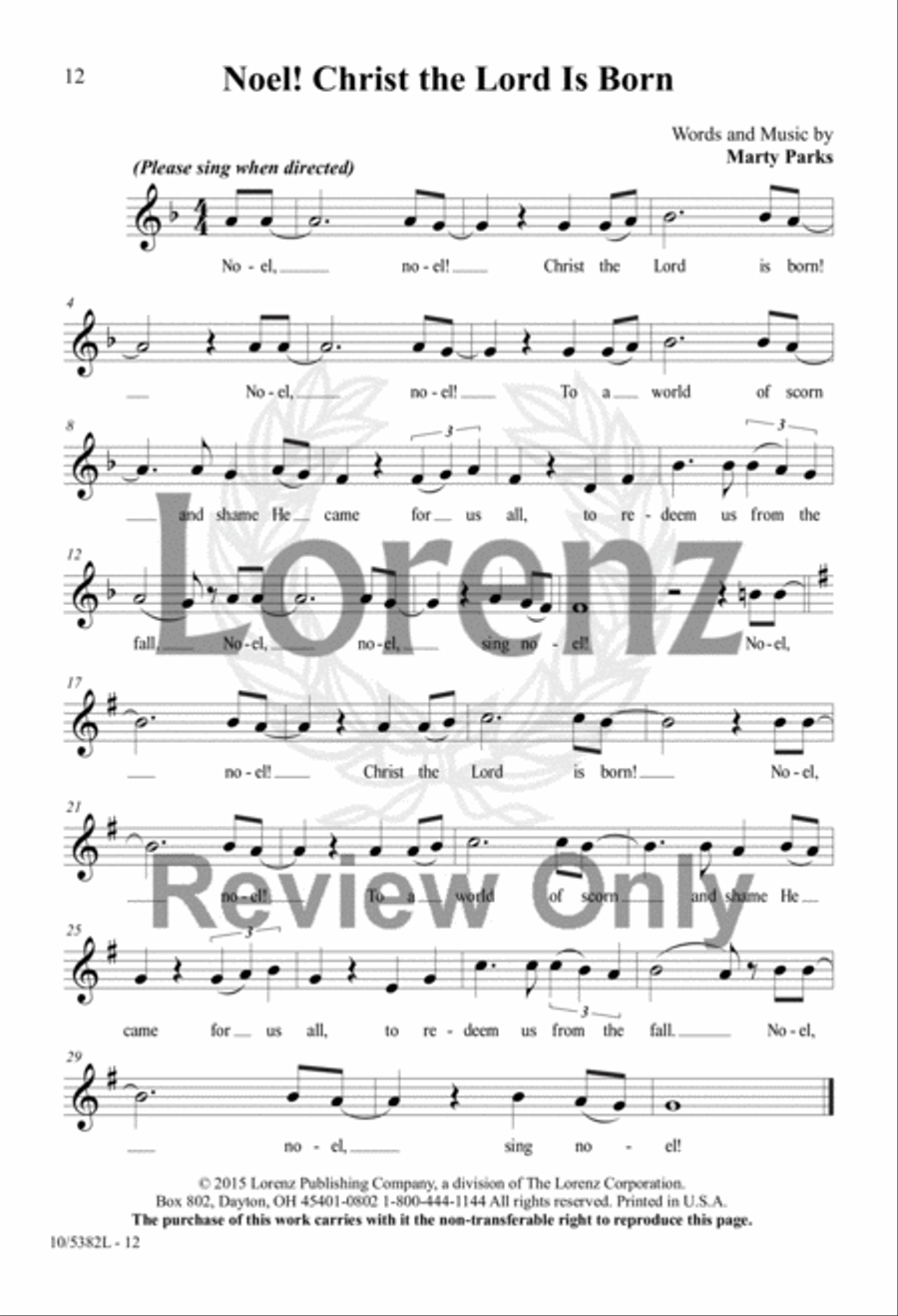 Noel! Christ the Lord Is Born 4-Part scores gallery preview page 10