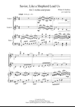 Savior, Like a Shepherd Lead Us - for Violin Duet and Piano arranged by Caeleb Tee