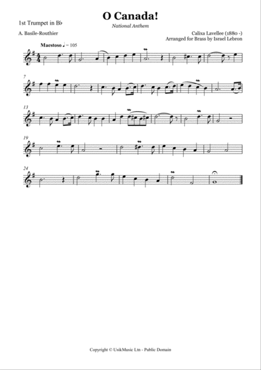 O Canada - Canada's National Anthem Jazz Ensemble scores gallery preview page 4