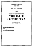 SECONDO CONCERTO PER VIOLINO E ORCHESTRA