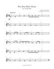 Baa, Baa, Black Sheep for Solo Violin