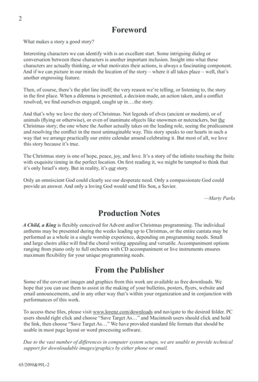 A Child, A King (Digital Download) 4-Part scores gallery preview page 2