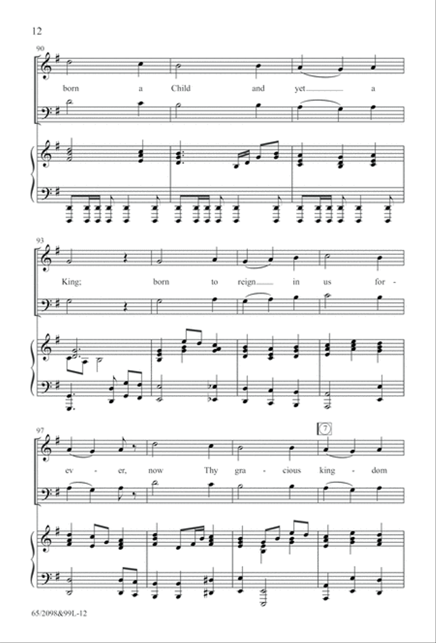A Child, A King (Digital Download) 4-Part scores gallery preview page 12