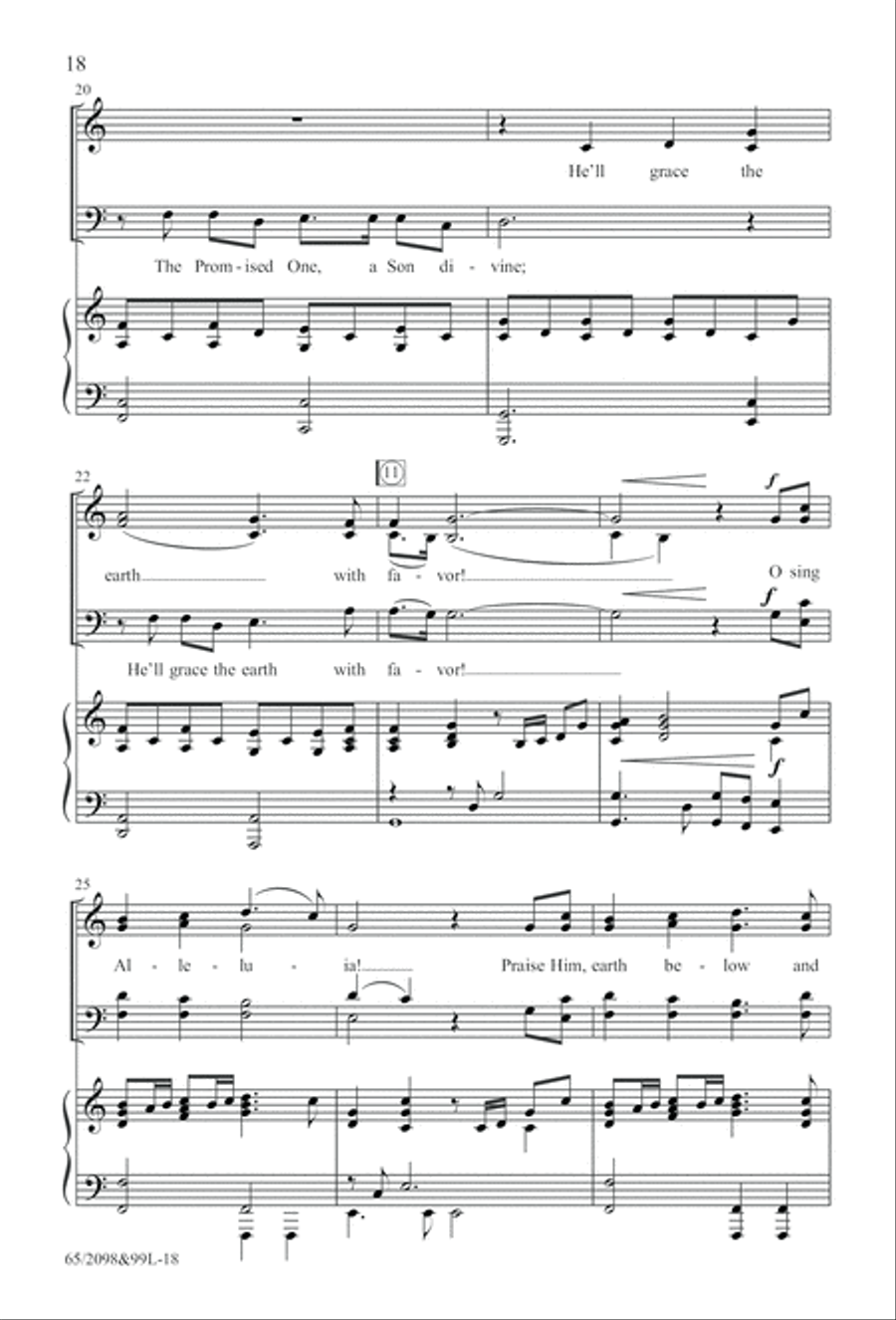 A Child, A King (Digital Download) 4-Part scores gallery preview page 18