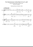 For Intermission in concert