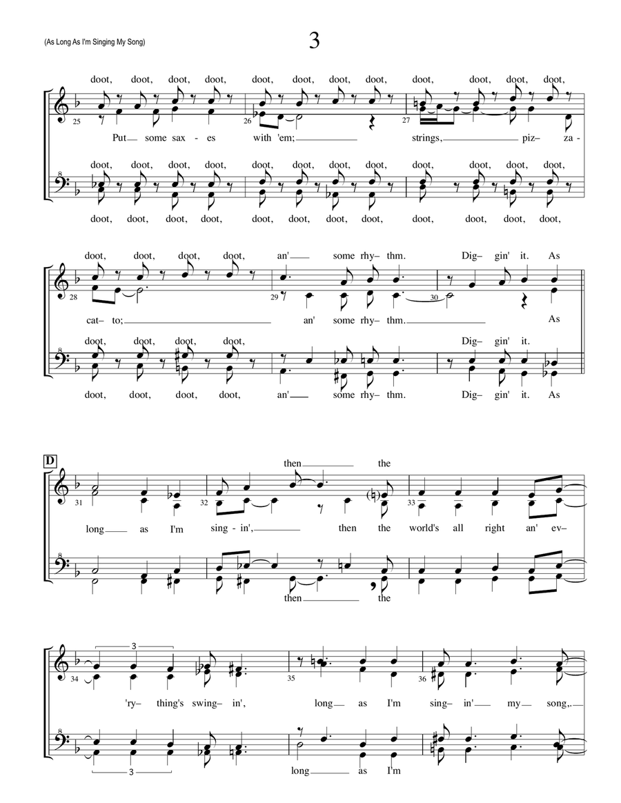 As Long As I'm Singing SSAA scores gallery preview page 3