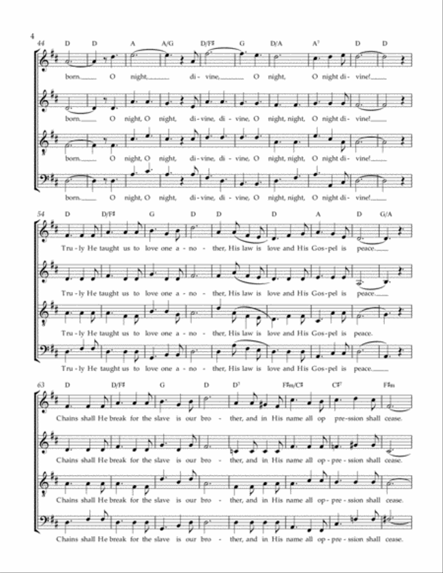 O Holy Night Choir scores gallery preview page 4