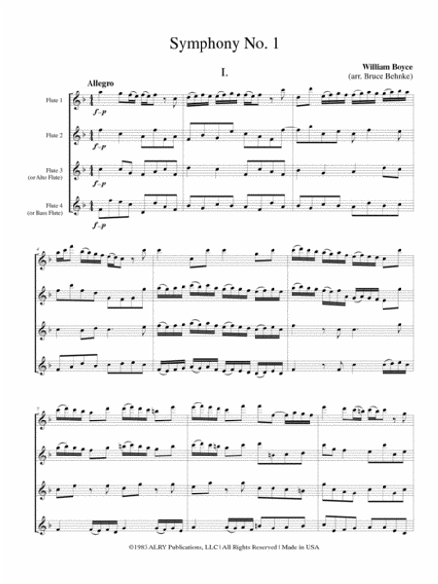 Symphony No. 1 for Flute Choir Flute scores gallery preview page 2