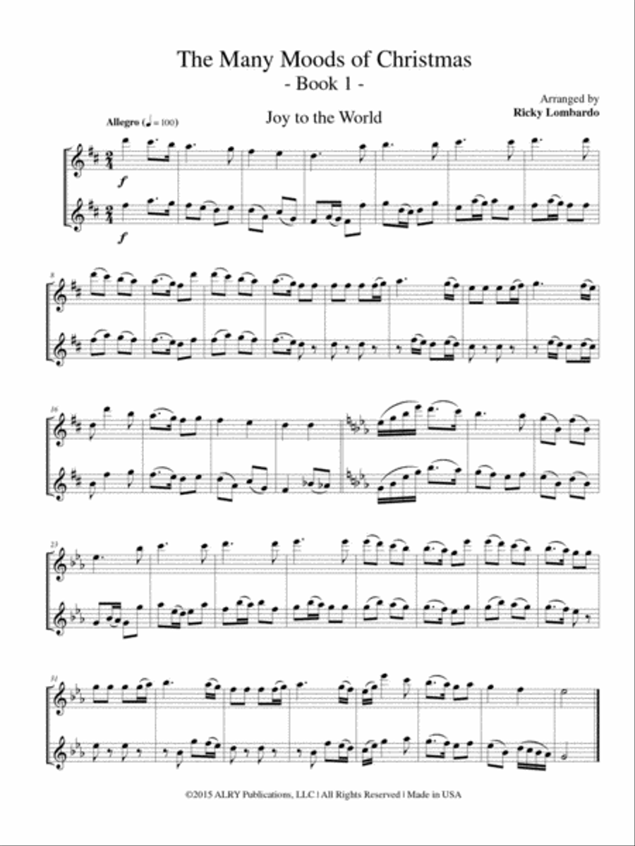 The Many Moods of Christmas for Flute Duet Flute scores gallery preview page 2