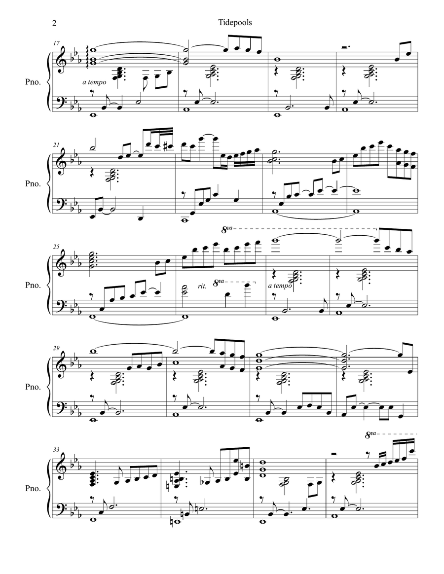 Tidepools Tidepools Piano Solo scores gallery preview page 2