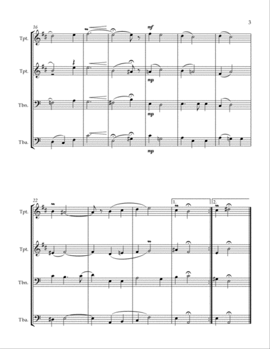 Coventry Carol Trombone scores gallery preview page 3