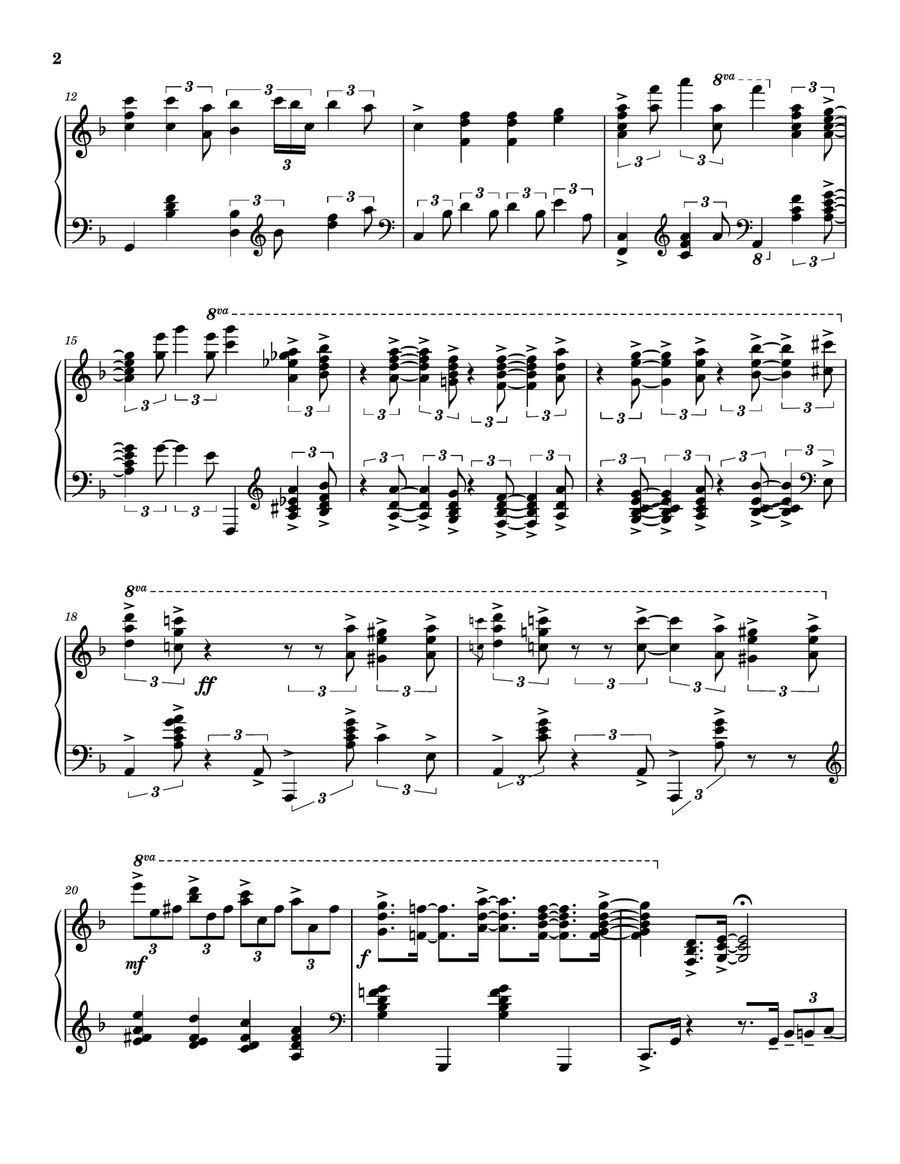 Raindrops Keep Fallin' On My Head Piano Solo scores gallery preview page 2