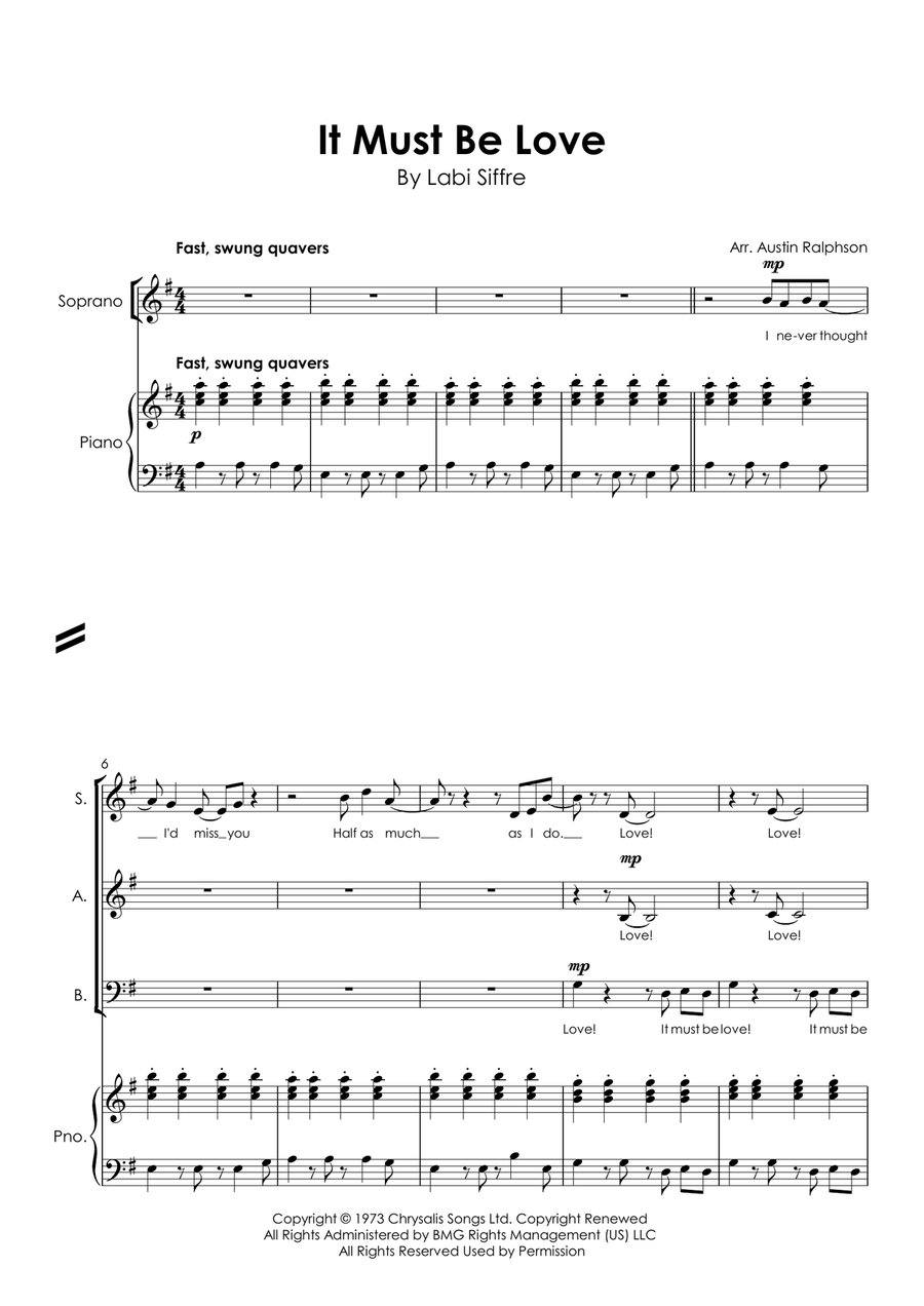 It Must Be Love Small Ensemble scores gallery preview page 2